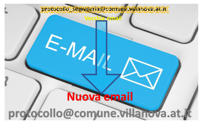 Cambio @mail del Comune di Villanova d'Asti